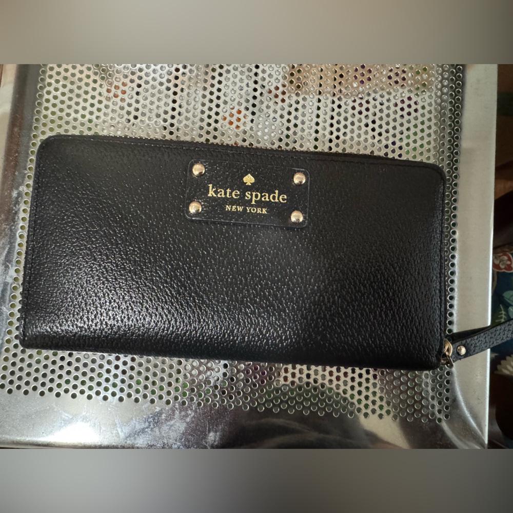 Kate Spade Black and Pink Leather Wallet